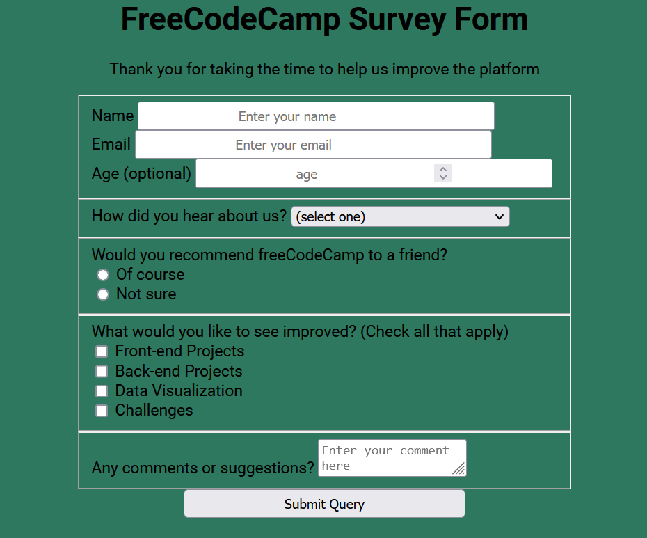 Survey Form